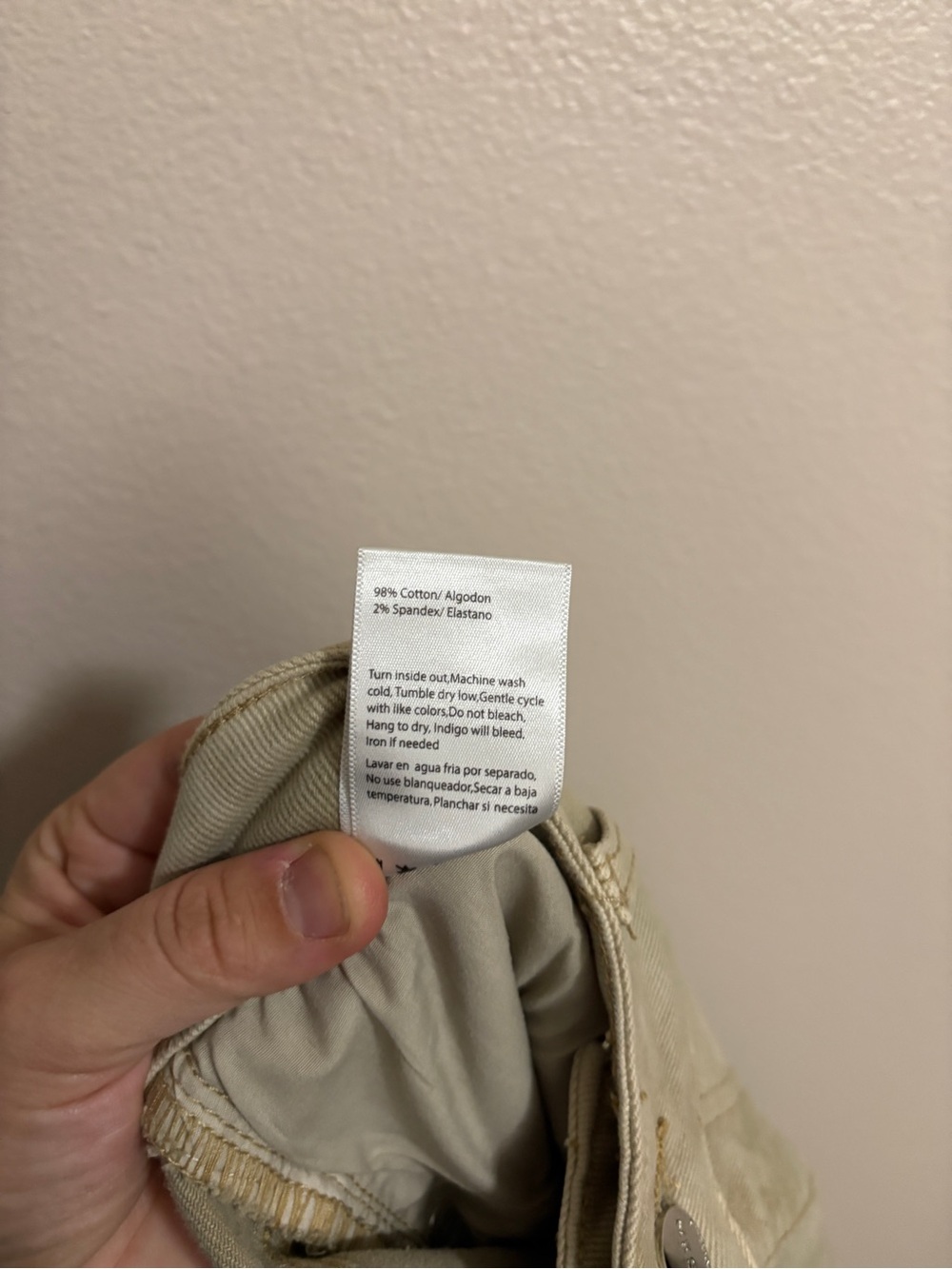 NEW RISEN Boutique Women’s High Rise Tan Khaki Cargo Jean Pants Wide Leg 1X - Picture 8 of 8